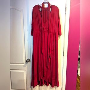 Isabel Maternity by Ingrid & Isabel Flutter Short Sleeve Knit Maternity Dress L